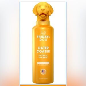 Friday’s Dog Shampoo 12oz Oater Coater Vitamins Cruelty Free Almond Honey Scent